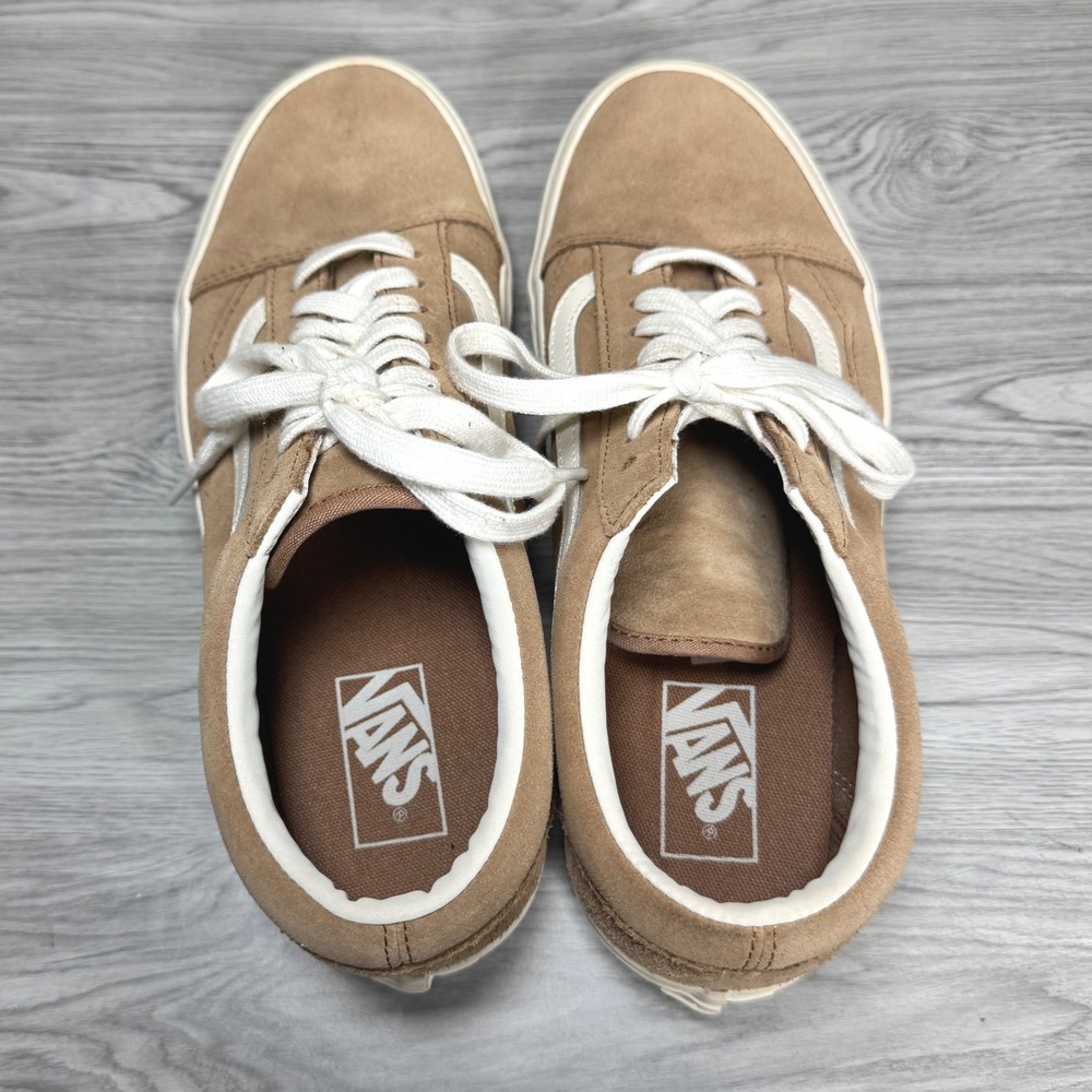 Vans Old Skool Stacked Tan Suede Platform Sneakers Womens 10 721356 Brown - Picture 4 of 7